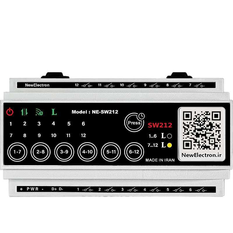 کنترل رله 12 کانال - NE-SW212 - نیوالکترون