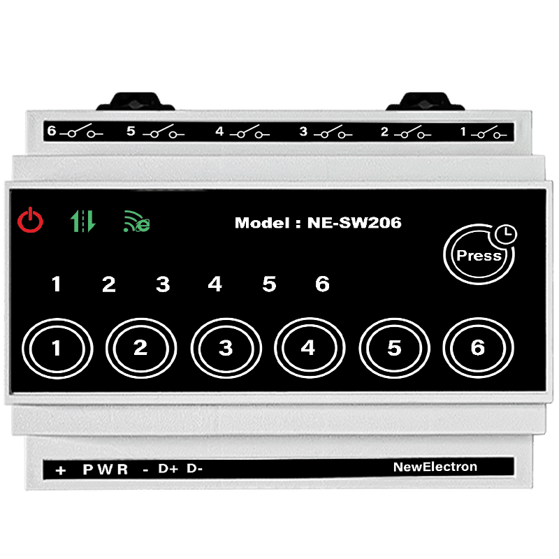 کنترل رله 6 کانال - NE-SW206 - نیوالکترون