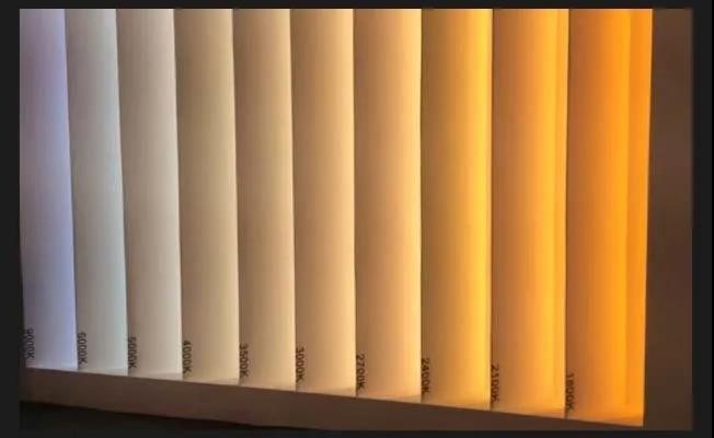 روشنایی های ال ای دی خطی طیف وسیعی از دمای رنگ را ارائه می دهند